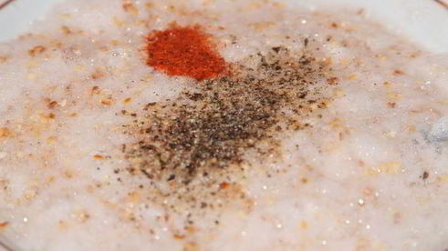 овощной суп с белково-кунжутным омлетом