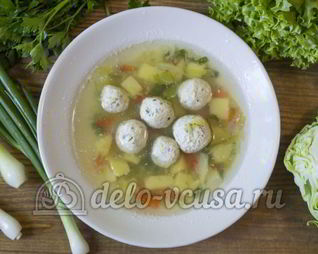 Овощной суп с фрикадельками