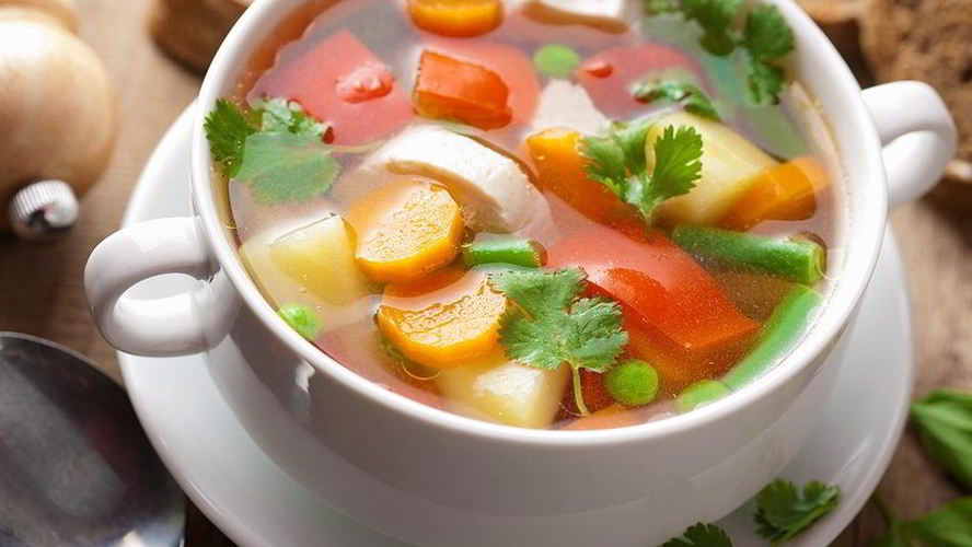 Рецепт овощного супа с грибами