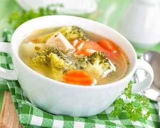 Овощной суп с хреном и горчицей