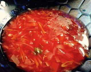 Овощной суп с курицей и курином филе