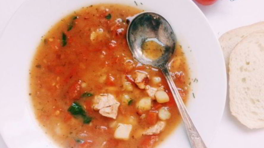 Рецепт овощного супа с курицей