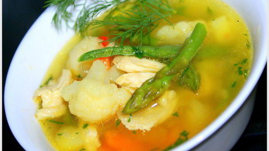 Рецепт овощного супа с курочкой
