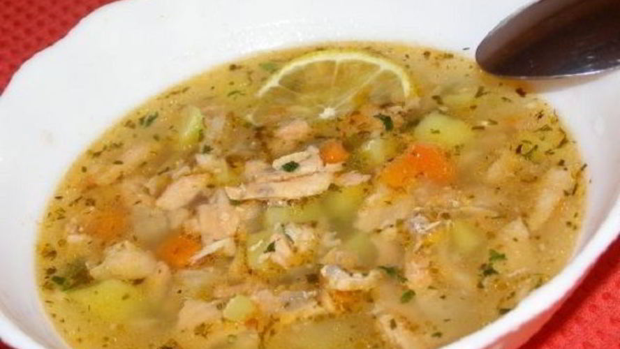 Рецепт овощного супа с семгой