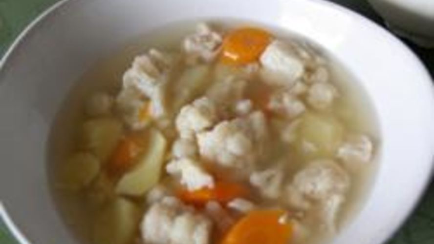 Рецепт овощного супа с цветной капустой