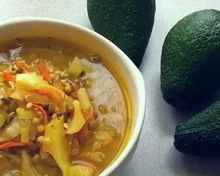 Овощной суп с зеленой гречкой