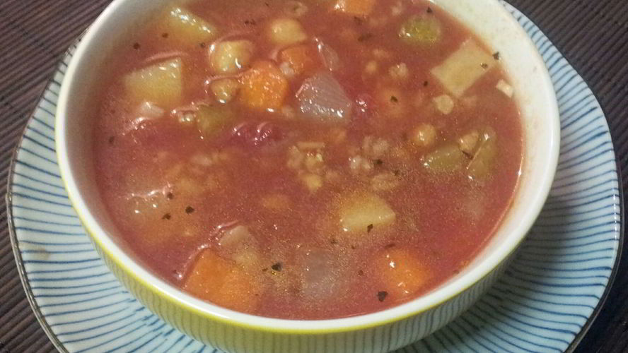 Рецепт овощного супа с зерном и фасолью