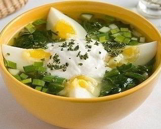 Овощной супчик с яйцом