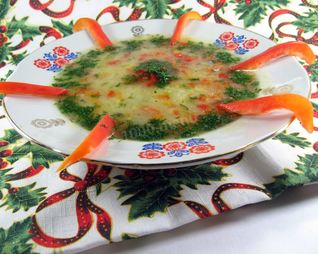 Зимний овощной суп с пшеном