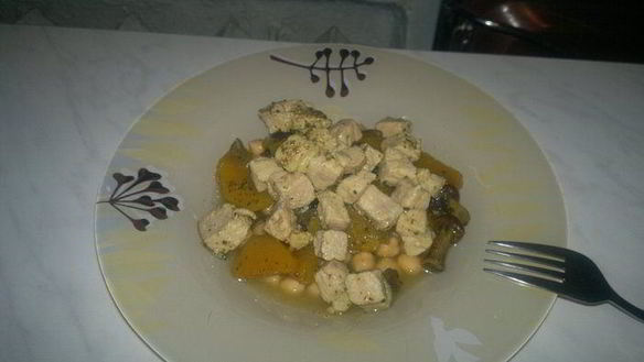 Рецепт Нутовой похлебки со свининой и тыквой