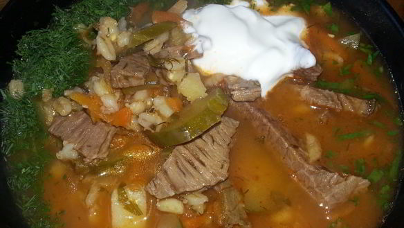 Рецепт Рассольника с говядиной