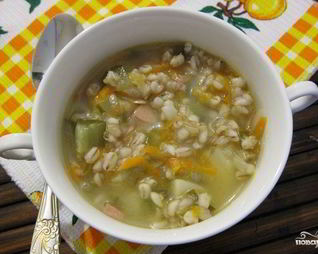 Рассольник с колбасой