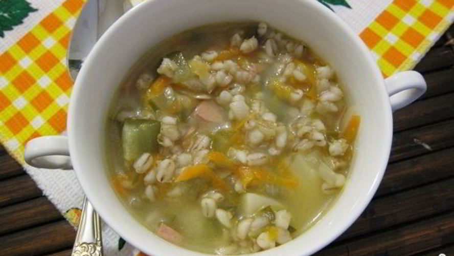 Рецепт рассольника с колбасой