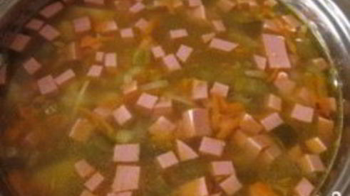 рассольник с колбасой