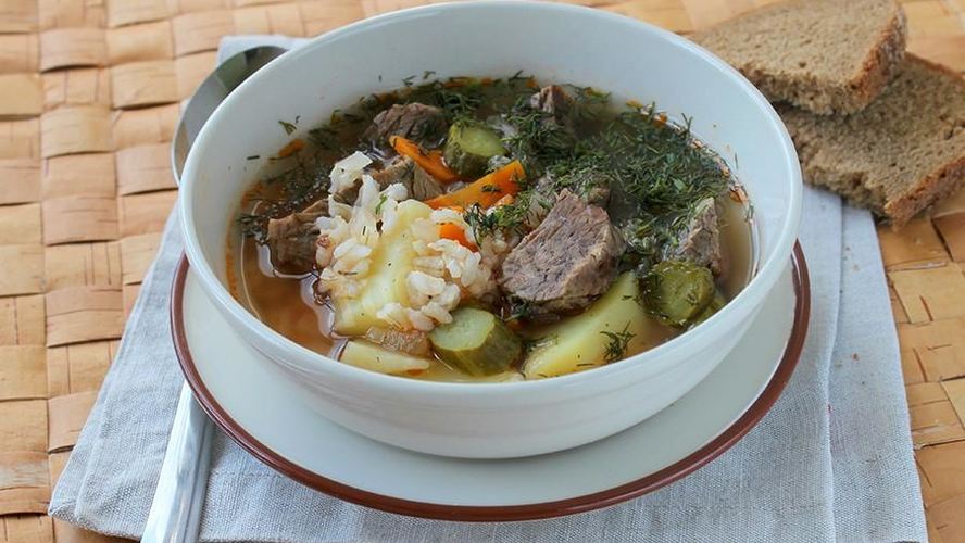 Рецепт рассольника с нешлифованным рисом