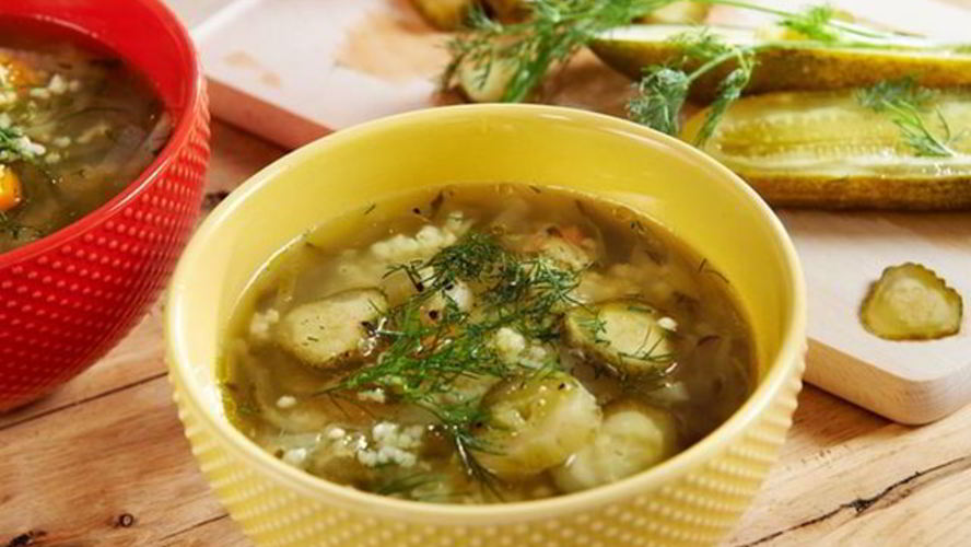 Рецепт рассольника с пшеном