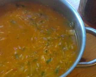 Рассольник свиной с рисом