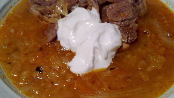 Рецепт Кислых щей с бараньим седлом