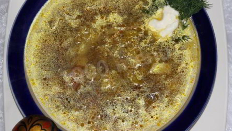 Рецепт постных щей из свежей капусты с сушеными грибами