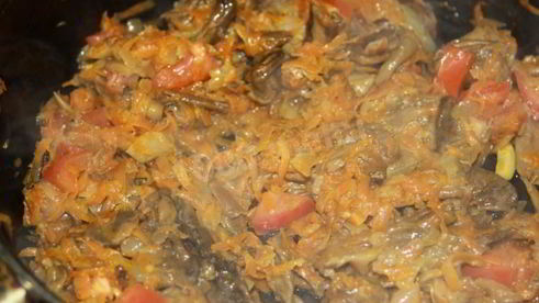 постные щи из свежей капусты с сушеными грибами