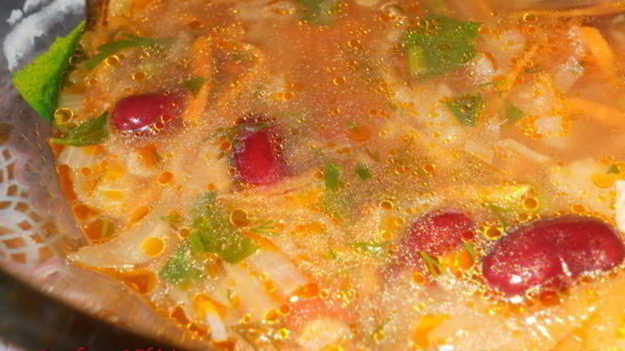 Рецепт постных щей с фасолью