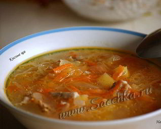Щи из квашеной капусты томленые