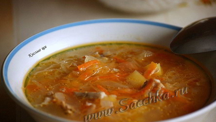Рецепт щей из квашеной капусты томленые