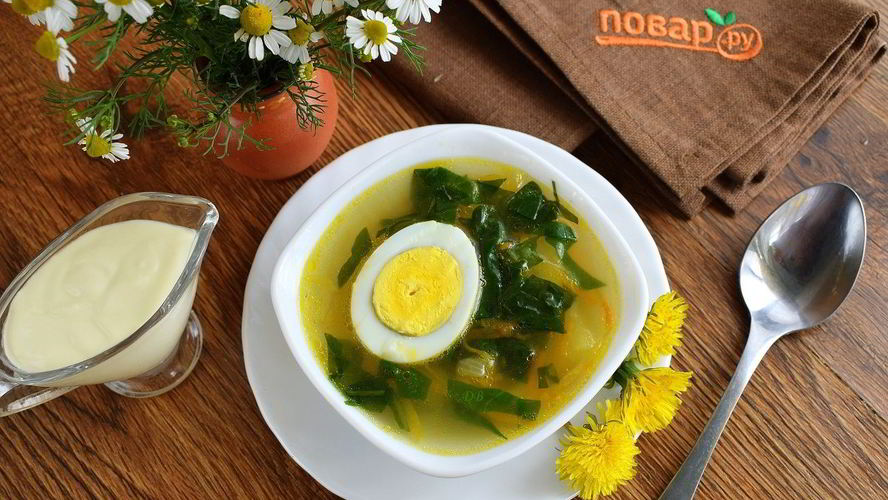 Рецепт щей из одуванчиков