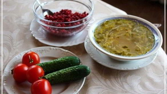 Рецепт Щей постных с гречкой и квашеной капустой