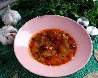 Щи с консервированной фасолью