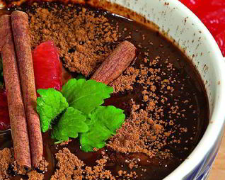 Шоколадный суп с грейпфрутом