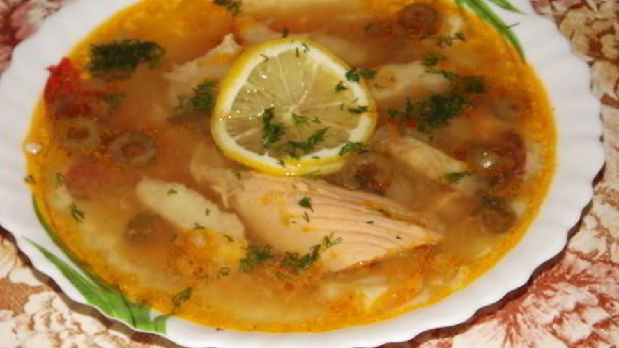 Рецепт рыбной солянки