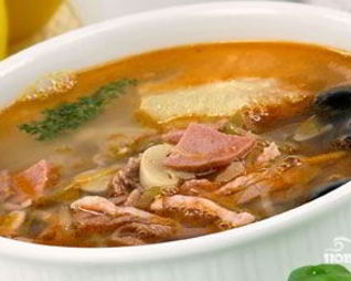 Солянка на ребрышках