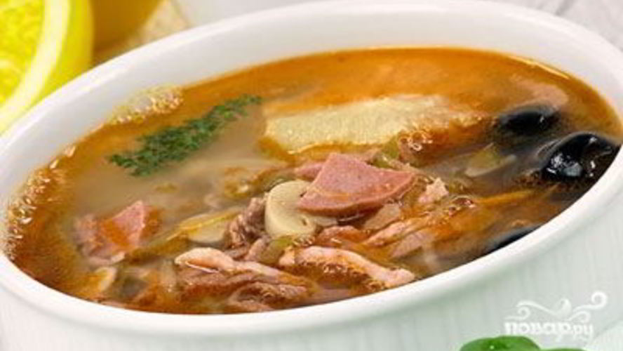 Рецепт солянки на ребрышках