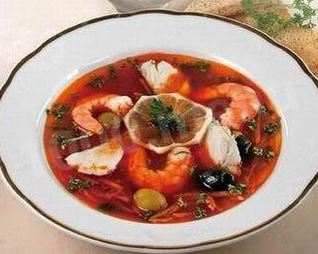 Солянка с креветками