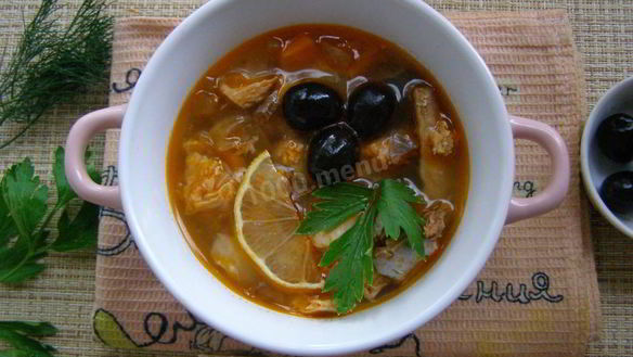 Рецепт Супа рыбная солянка классическая