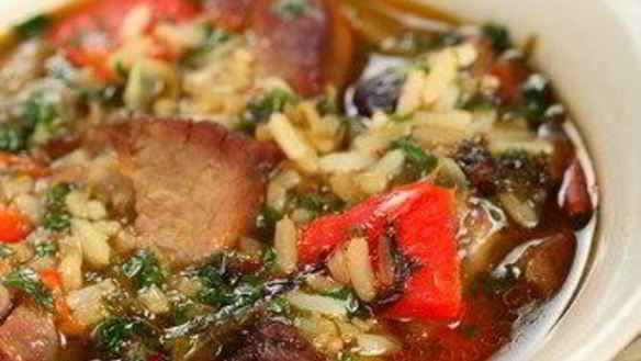 Рецепт Супа из баранины с рисом, картофелем и алычой