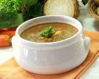 Суп из чечевицы с мясом