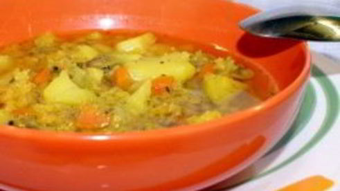 суп из чечевицы с мясом