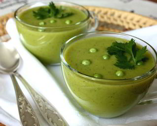 Суп из горошка с кориандром