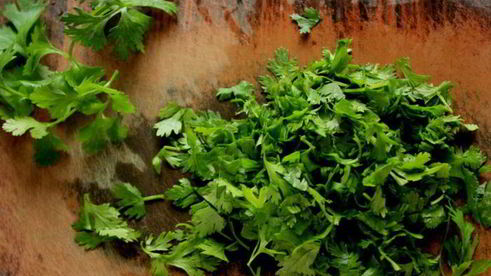 суп из горошка с кориандром