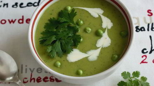 суп из горошка с кориандром