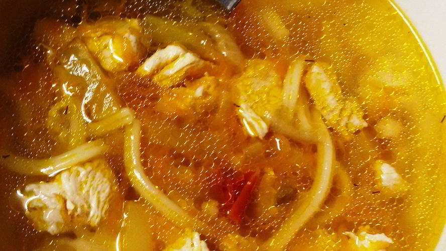 Рецепт супа куриного со спагетти