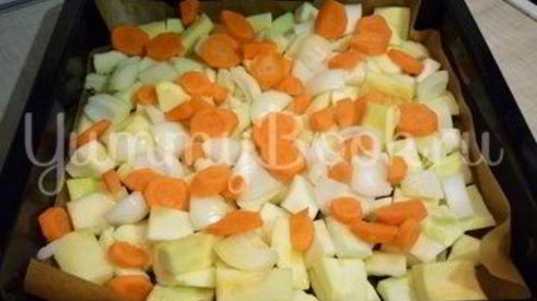 кабачковый суп-пюре из запеченных овощей