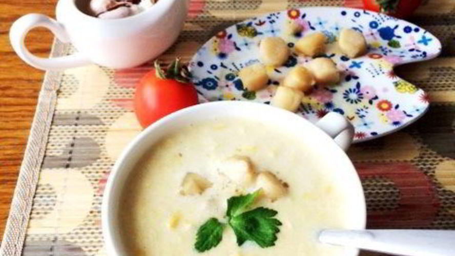 Рецепт кукурузного супа-пюре с гребешками