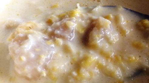 кукурузный суп-пюре с гребешками