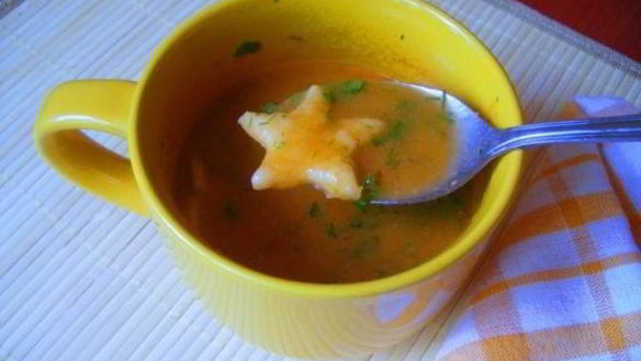 Рецепт Летнего овощной суп-пюре с чесночно-сырными клецками