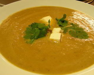 Нежный суп-пюре биск из овощей и каштанов