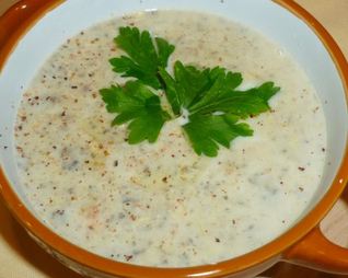 Овощной суп-пюре с шампиньонами