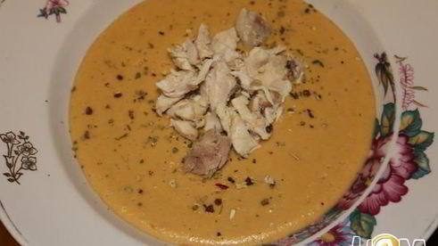 пикантный суп-пюре из красной чечевицы